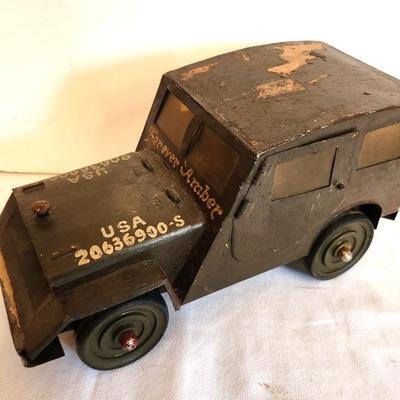 Lot #172 Vintage Toy Jeep - WWII era?