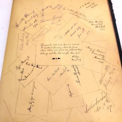 Lot #176 Antique Autograph Album Pensez a Moi (Think of Me) - 1869
