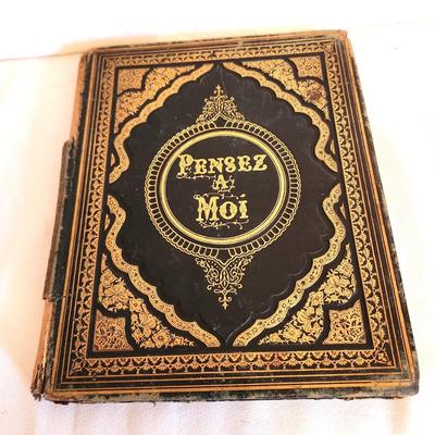Lot #176 Antique Autograph Album Pensez a Moi (Think of Me) - 1869