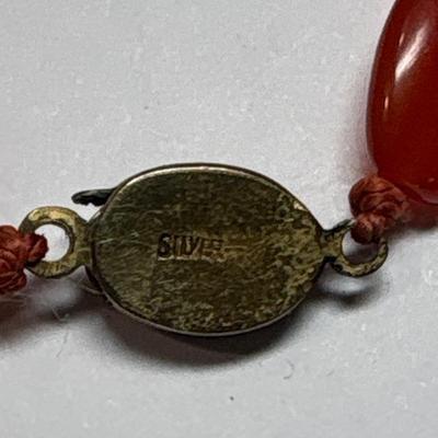 Vintage Danish Amber stones with silver clasp