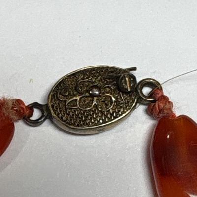 Vintage Danish Amber stones with silver clasp