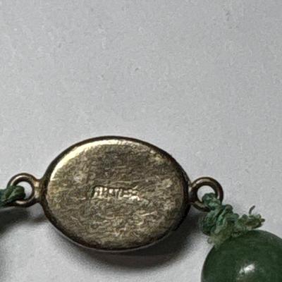 Vintage Green & Cinnamon Jade beaded necklace