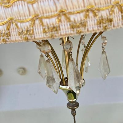 Sale Photo Thumbnail #66: MCM hanging lamp with prisms