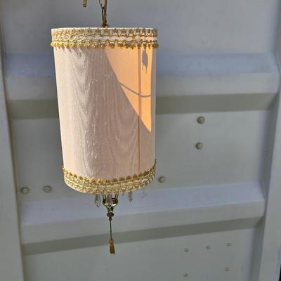 Sale Photo Thumbnail #65: MCM hanging lamp with prisms