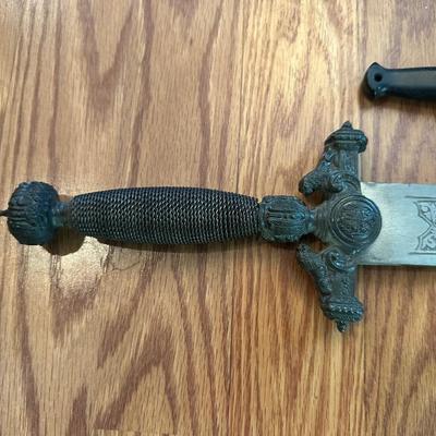 ORNATE SPANISH DAGGER AND A SMALLER DAGGER