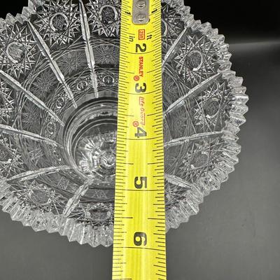 Ceska Cut Crystal Pedestal Vase