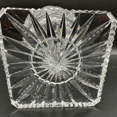 Ceska Cut Crystal Pedestal Vase