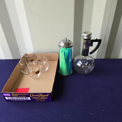 Sale Photo Thumbnail #83: 5- VIP glasses
Straw holder
Coffee dispenser