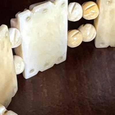 Bone carved bracelet