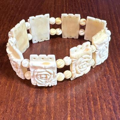 Bone carved bracelet