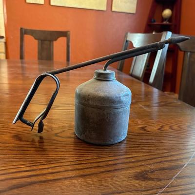 ANTIQUE STEAM ATOMIZER AND A VINTAGE PUMP OIL CAN
