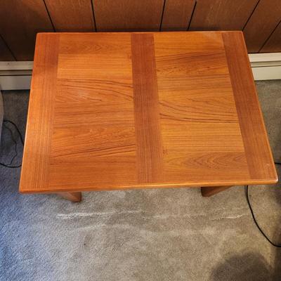 Teak Side Table Made in Denmark ABJ 29x22x21H