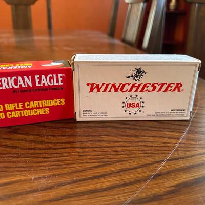 2 WINCHESTER 9MM LUGER & AMERICAN EAGLE .233 REMINGTON