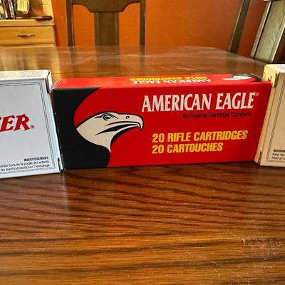 2 WINCHESTER 9MM LUGER & AMERICAN EAGLE .233 REMINGTON