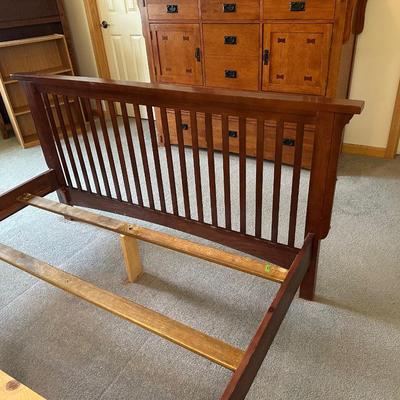 MISSION STYLE QUEEN SIZE BED FRAME