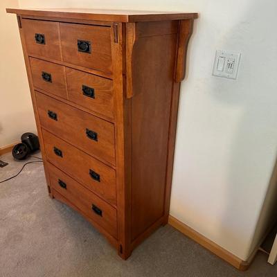 MISSION STYLE 5 DRAWER CHEST