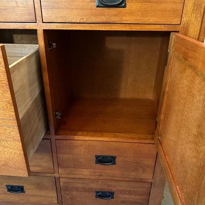 MISSION STYLE DRESSER WITH MIRROR