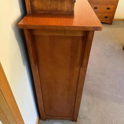 MISSION STYLE DRESSER WITH MIRROR