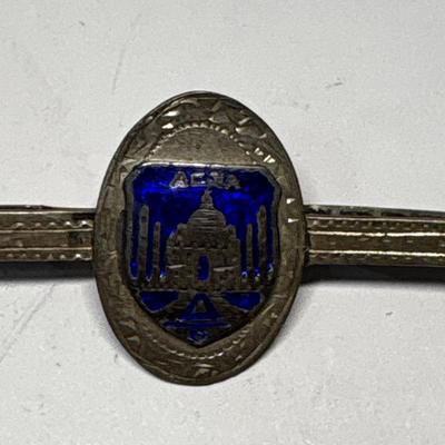 Vintage Sterling earrings & tie bar - all are Sterling