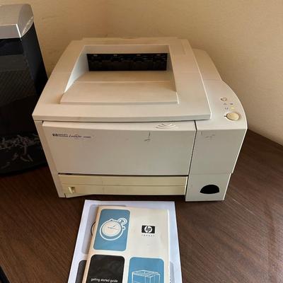 HP LASERJET 2200D PRINTER AND A PRIVACY GUARD PAPER SHREDDER