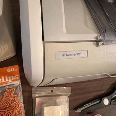 HP LASERJET 1020, BOSTON SPEAKERS & VARIOUS OFFICE SUPPLIES