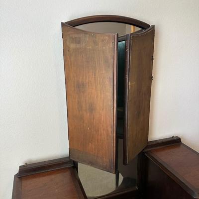 ANTIQUE VANITY WITH STOOL