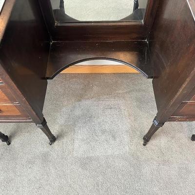 ANTIQUE VANITY WITH STOOL
