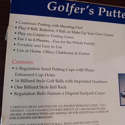 NEW GOLFER'S PUTTER POOL