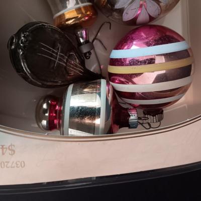 VINTAGE GLASS CHRISTMAS ORNAMENTS (2)