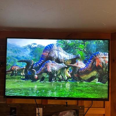 LG 49" LED SMART TV WITH REMOTE, WALL MOUNT AND STAND