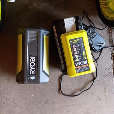 LIKE NEW RYOBI 40V HP BRUSHLESS SNOW BLOWER WITH BATTERY AND CHARGERS