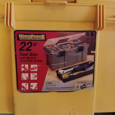 TOOL BOX WITH HARDWARE AND HAND TOOLS