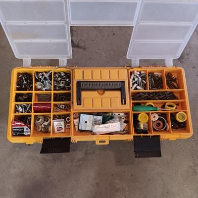 TOOL BOX WITH HARDWARE AND HAND TOOLS