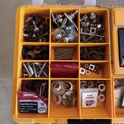 TOOL BOX WITH HARDWARE AND HAND TOOLS
