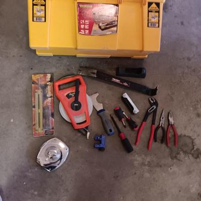 TOOL BOX WITH HARDWARE AND HAND TOOLS