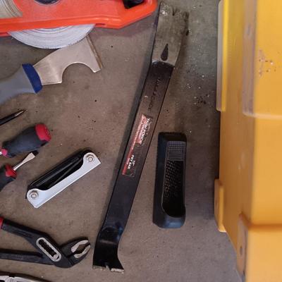 TOOL BOX WITH HARDWARE AND HAND TOOLS