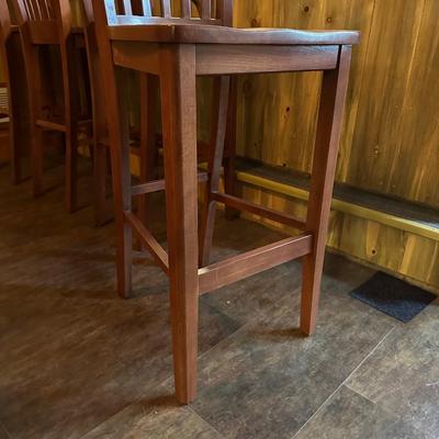 4 QUALITY WOODEN BAR STOOLS