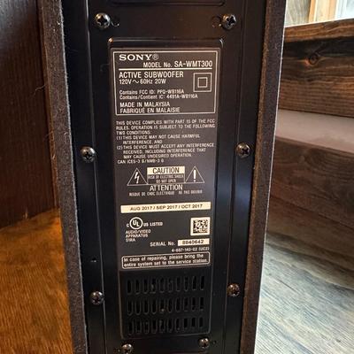 SONY SOUND BAR AND SUBWOOFER