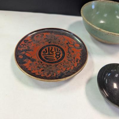 Set of Four Chinoiserie Antique Bowls