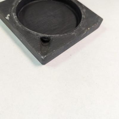 Antique Charcoal Black Colored Ink Stone Storage
