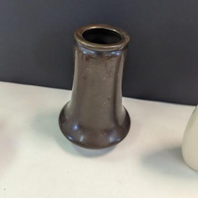 Antique Metal & Porcelain Vases & Candle-holder