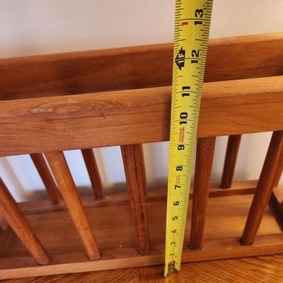 Goodwood Teak Hanging Magazine Rack Holder MCM Mid Century