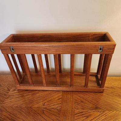 Goodwood Teak Hanging Magazine Rack Holder MCM Mid Century