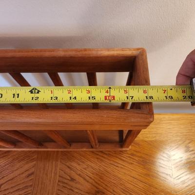 Goodwood Teak Hanging Magazine Rack Holder MCM Mid Century
