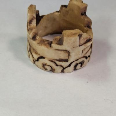 Chinese Hand Carved Boxwood Bead Antique Carved Bone Skull