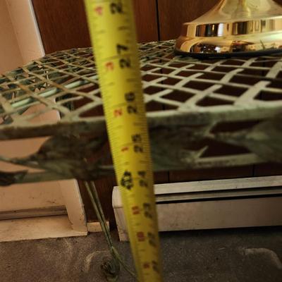 Metal Indoor Outdoor Patio Table 24x17x26H