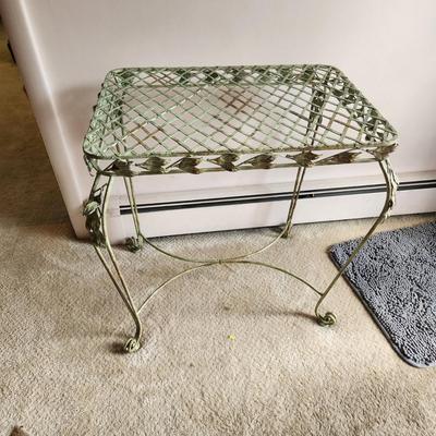 Metal Indoor Outdoor Patio Table 24x17x26H