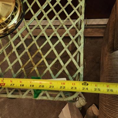 Metal Indoor Outdoor Patio Table 24x17x26H