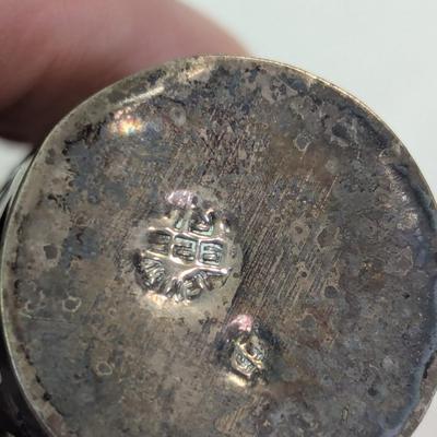 Antique Mexican Silver Wrapped Shot Glass Sterling 925