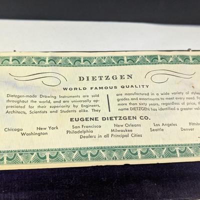 Dietzgen Drawing Tools Made In Germany US Zone With Certificate